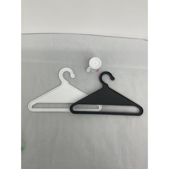 American Girl Doll Clothes Accessories Set Graphic Shirt 2 Hangers Miniature Mug - Picture 3 of 7